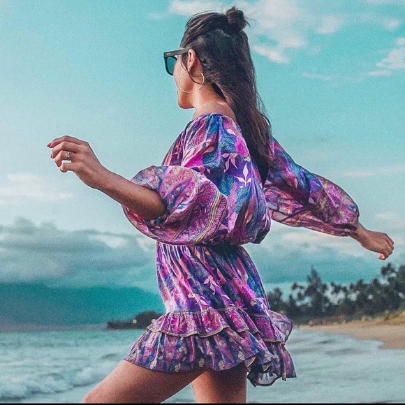 Sexy Floral Boho Mini Dress - Picture 8 of 9